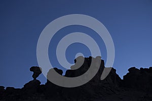 Silhouette of Balanced rock