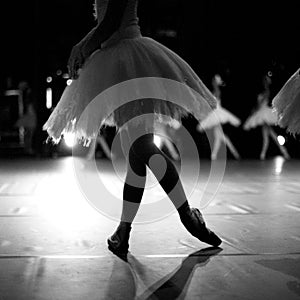 Silhouette of ballerina dancing