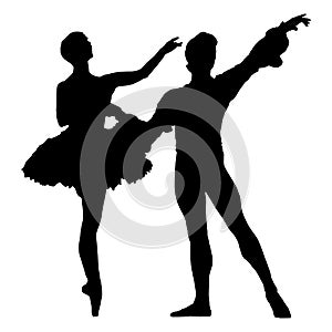 Silhouette of ballet