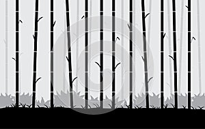 Silhouette bamboo vector Background.