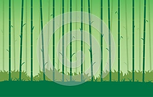 Silhouette bamboo vector Background.