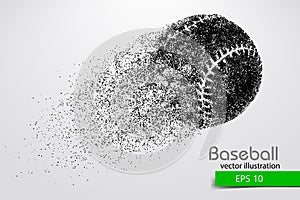 Silhouette of a baseball ball. Vector illustration