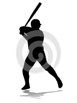 Silhouette baseball player