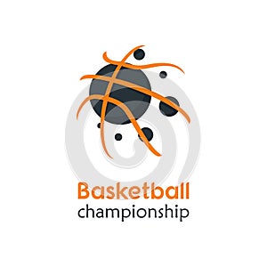 Silhouette of Basketball Ball. Basketball Logo Template with Many Balls. Creative Sport Game Vector Illustration