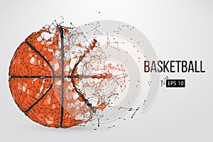 Silhouette of a basketball ball. Vector illustration