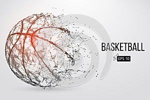 Silhouette of a basketball ball. Vector illustration