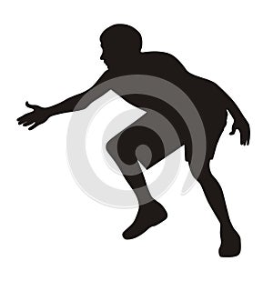 Silhouette of basketball player