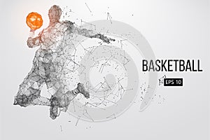 Silhouette of a basketball player. Vector illustration