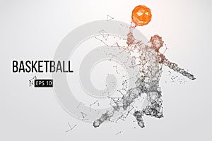 Silhouette of a basketball player. Vector illustration