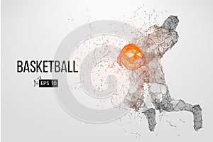 Silhouette of a basketball player. Vector illustration