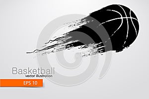 Silhouette of a basketball player. Vector illustration