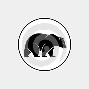 Silhouette of a bear inside a