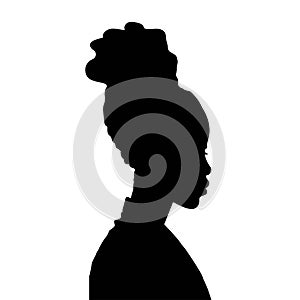 silhouette of beautiful african woman. Woman face silhouette. Womens History Month. Women\'s day