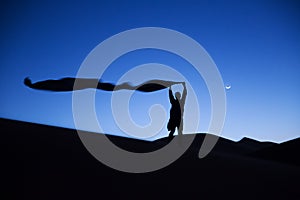 Silhouette of a berber man photo