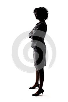Silhouette of a Black Businesswoman