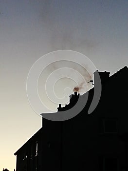 Silhouette of a block of flats