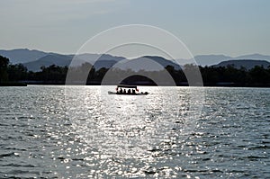Silhouette of a boat