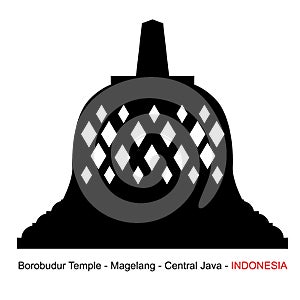 Silhouette Borobudur Temple, Indonesia Historical Building