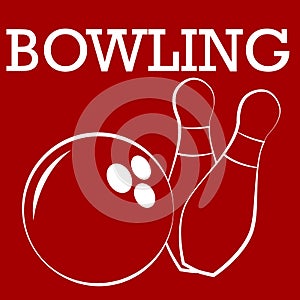 Silhouette of bowling