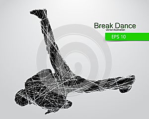 Silhouette of a break dancer