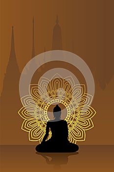 Silhouette Buddha Siddhartha