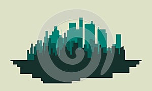 Silhouette of buildings vector