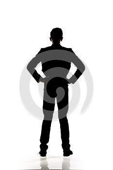 Silhouette of business man