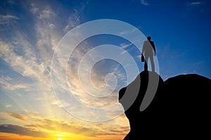 Silhouette of a businessman