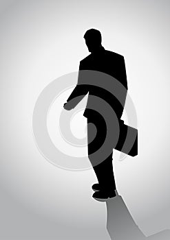 Silhouette Of Businessman Walking