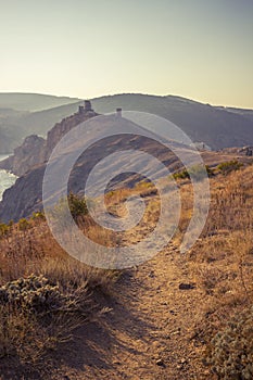 Silhouette of Cembalo fortress