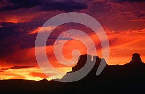 Silhouette of Chaco Canyon, NM