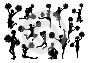 Silhouette Cheerleaders