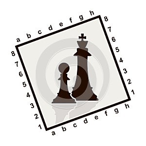 Silhouette of chess figures