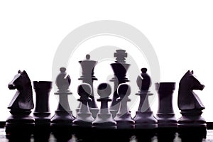 Silhouette of chess pieces