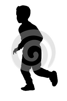 Silhouette of child running silhouette