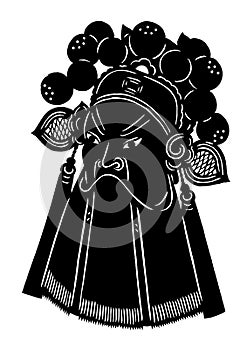 Silhouette of Chinese opera masks
