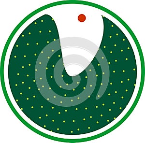 Silhouette of Chlorella single-celled green algae