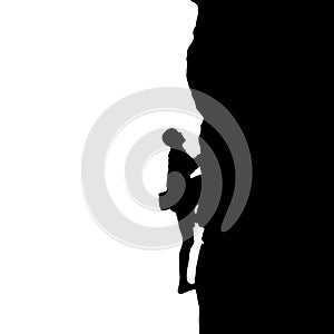 Silhouette of a climber