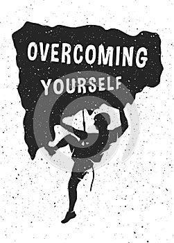 Silhouette of a climber.