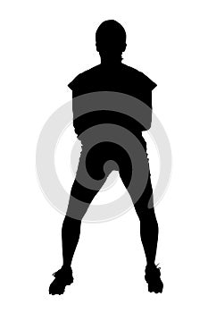 Silhouette With Clipping Path of Female Softball Player