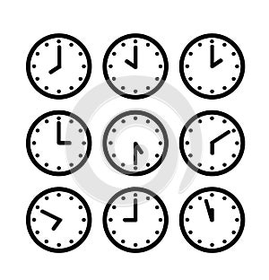 Silhouette clock icon