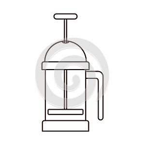 Silhouette coffee grinding jarra with crank photo