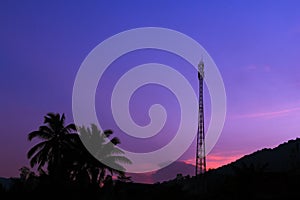 Silhouette communications Tower