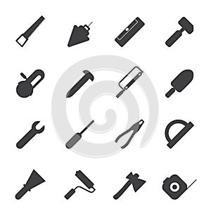 Silhouette Construction and Building Tools icons