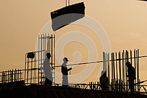 Silhouette of Construction Worker