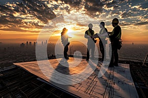 Construction at Sunset