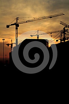 Silhouette of construction