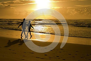 Silhouette of a Couple on beach