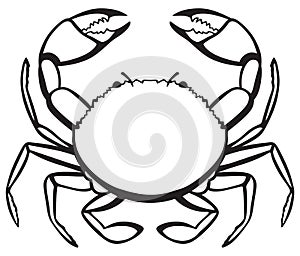 Silhouette crab