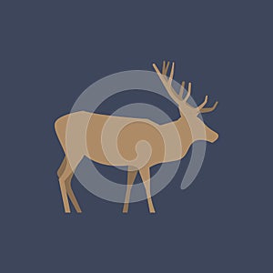 Silhouette of crying deer